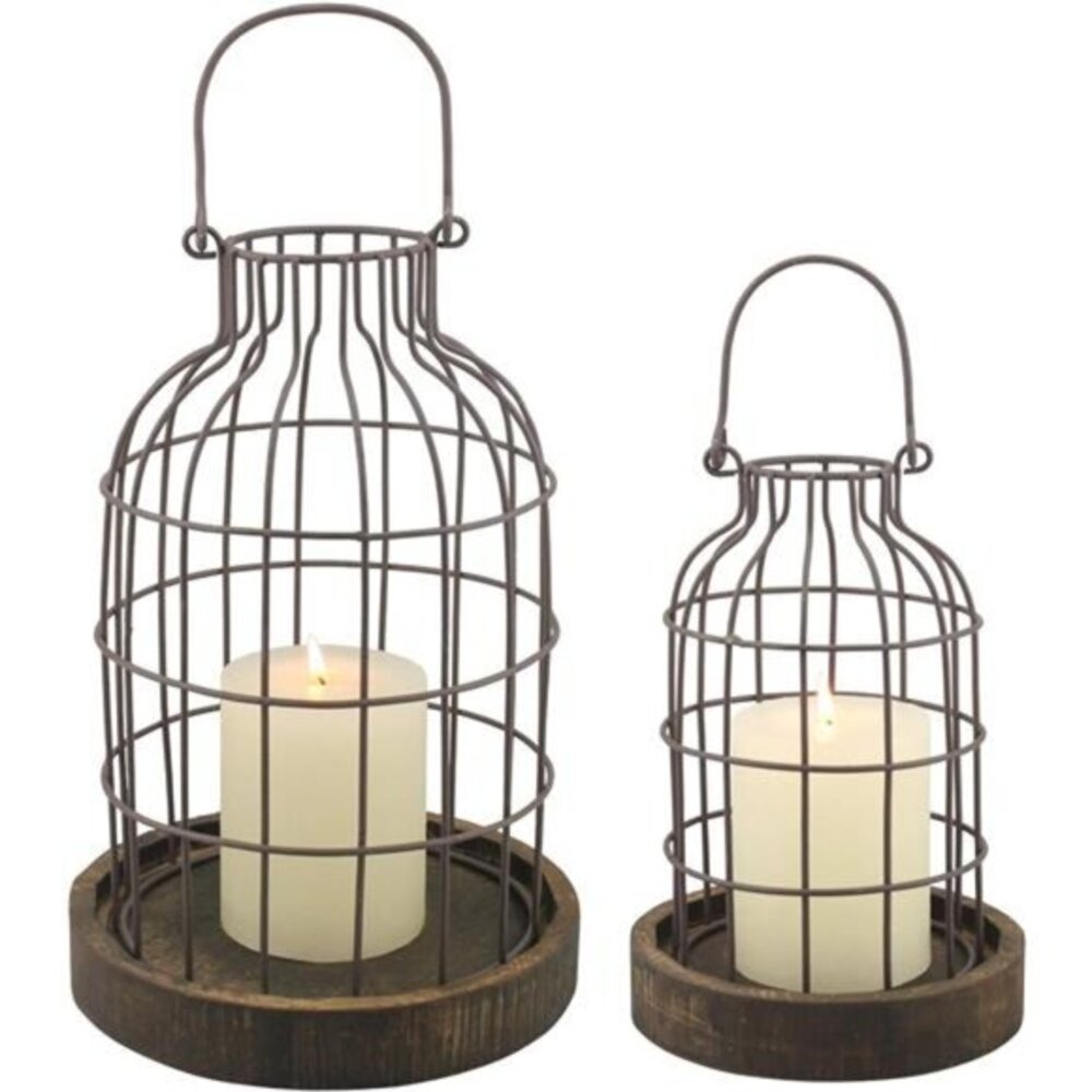 Brown Stonebriar SB-5393C 2PC Wire Metal Cloche‎ Set